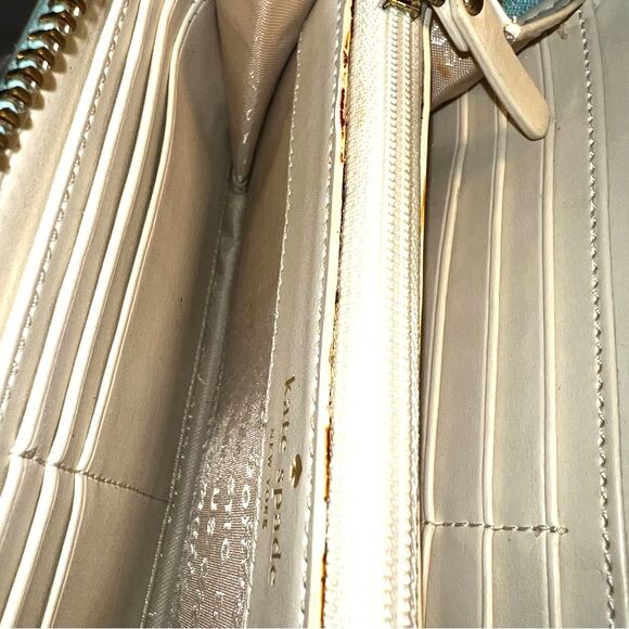 Kate Spade Cabana Tile Lacey Yellow and Blue Geometric Wallet - Picture 14 of 14